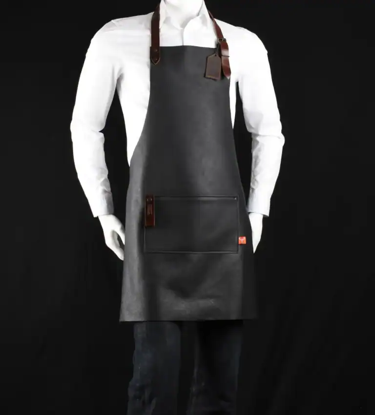 Leren BBQ schort "JIP"