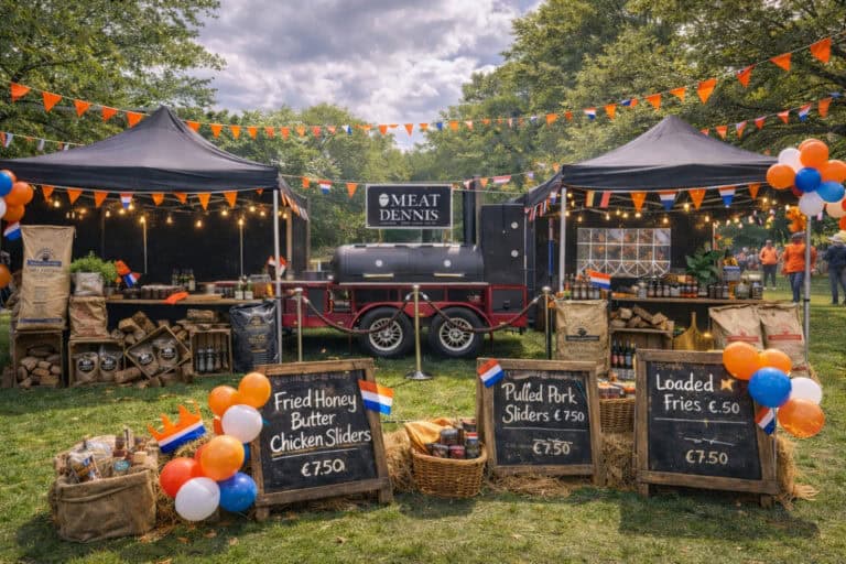 bbq feest tijdens koningsdag
