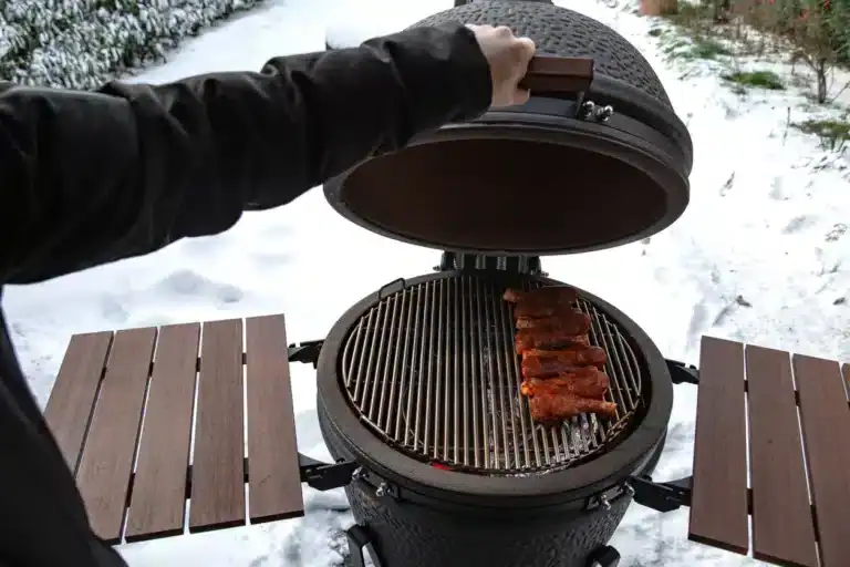 kamado in winter gebruiken