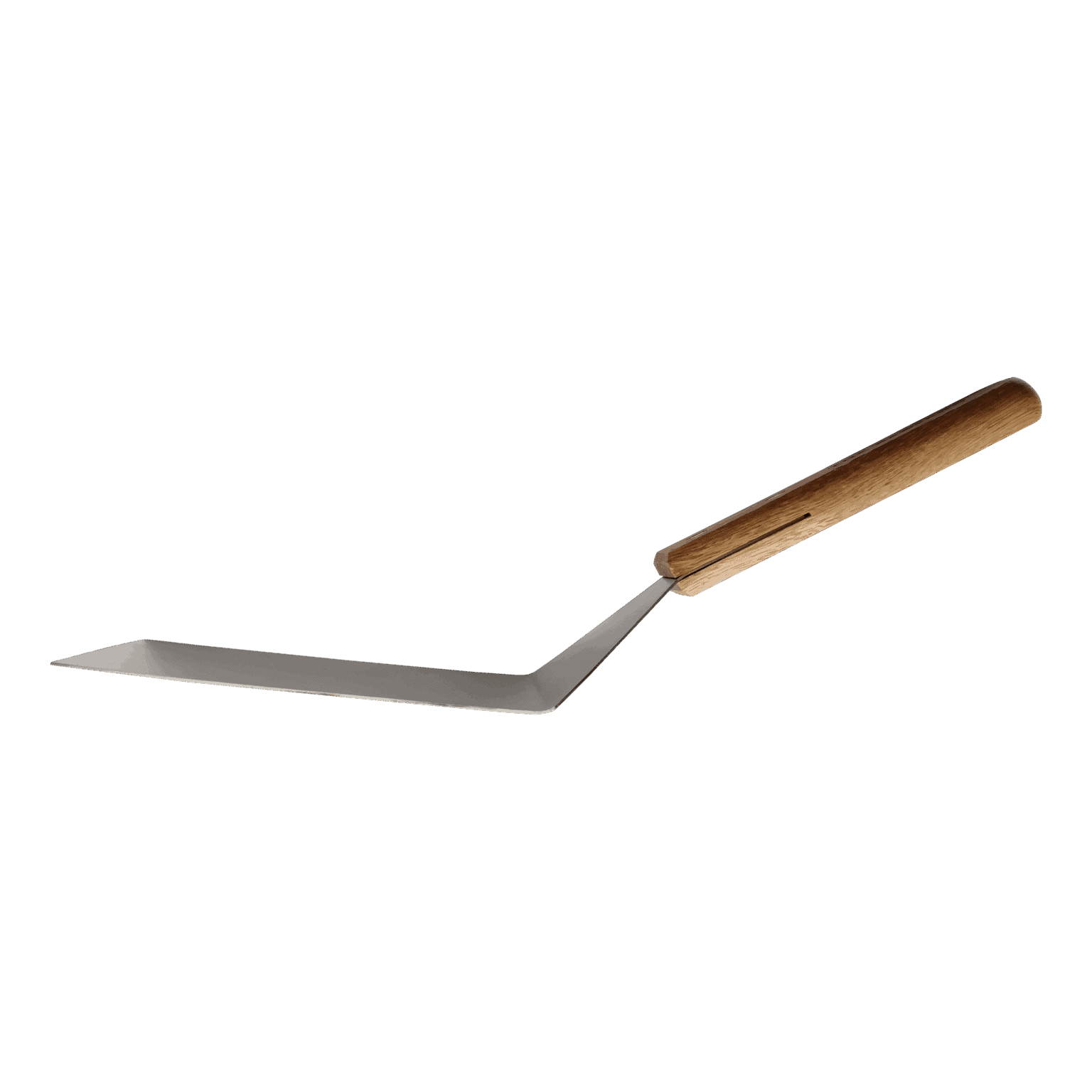 RVS spatel met houten handvat