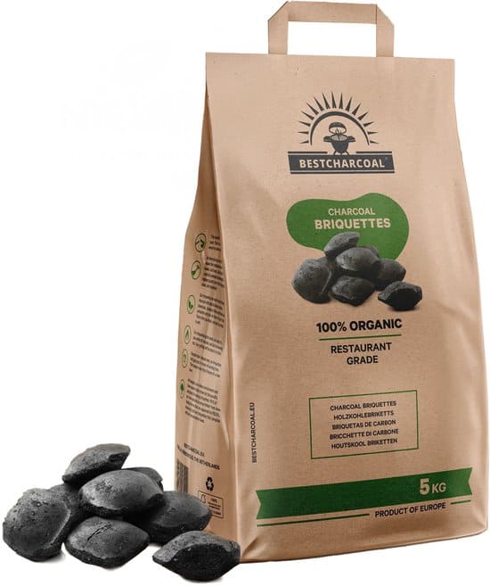 Bestcharcoal briketten van zorgvuldig geselecteerde hardhout.