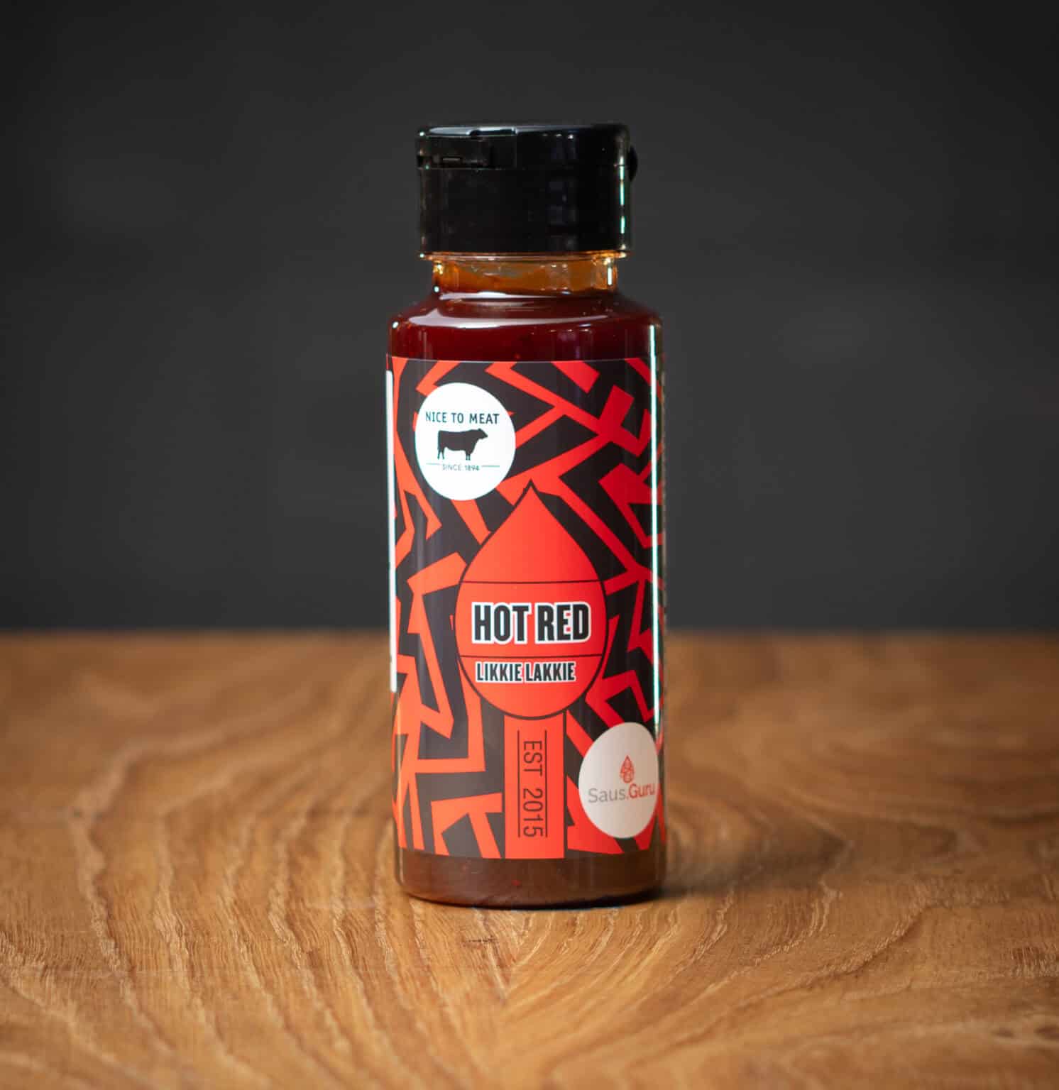 Hot red likkie lakkie bbq saus
