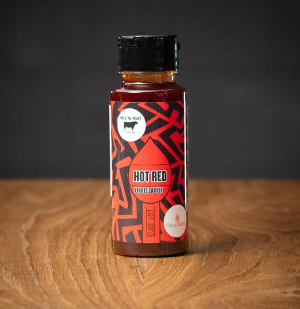 Hot red likkie lakkie bbq saus