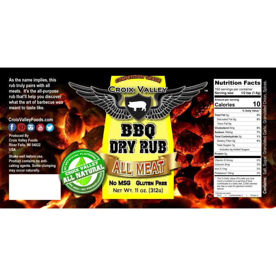 Croix Valley All Meat BBQ Dry Rub