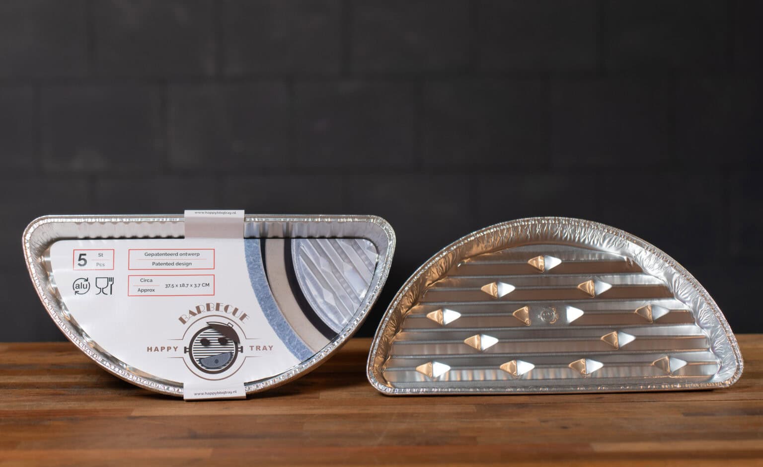 Happy BBQ trays (half moon)