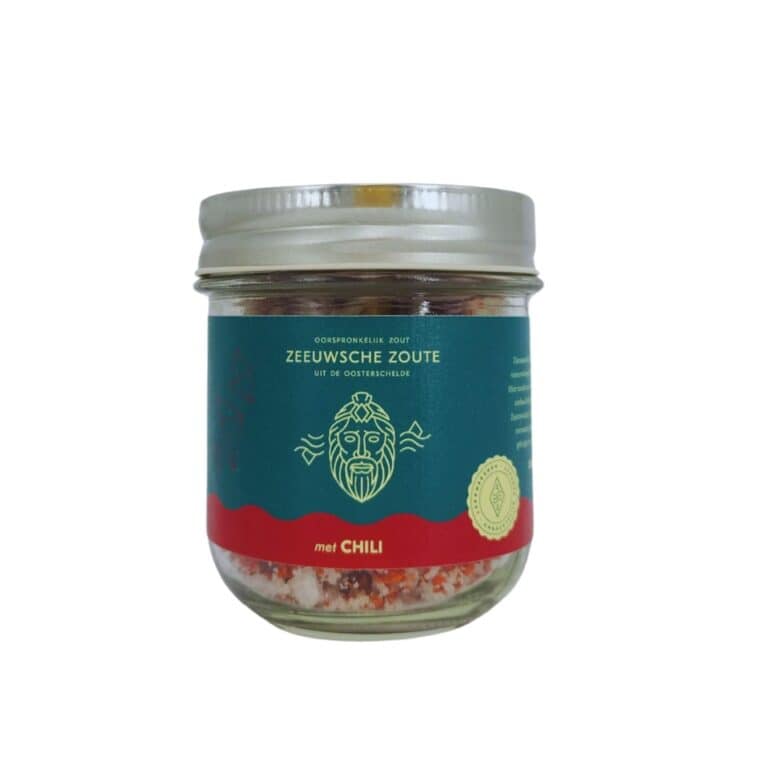 Zeeuwsche Zoute Glazen pot met Chili 100 gram