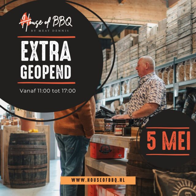 5 MEI – EXTRA GEOPEND! 🇳🇱🔥 

Wij zijn open van 11:00 – 17:00 uur

Vandaag: 20% korting op het reinigen van BBQ roosters!
Laat je roosters professioneel reinigen en weer als nieuw maken.
Wij verwijderen hardnekkig vet en aangekoekte resten grondig, zonder agressieve middelen—veilig en hygiënisch 🔥 

👉 Meer info: https://houseofbbq.nl/product/schoonmaak-bbq-roosters/
⚠️ Let op: roosters zijn minimaal 24 uur later weer op te halen
👉 Alleen in de winkel

 #BBQ #bbqtools #bbqlovers #Grill #almere #houseofbbq #grillen
