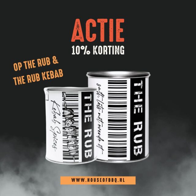 🔥 ACTIE 10% korting 🔥

Vanaf morgen draait alles om smaak met karakter. Onze blikvangers zijn namelijk de hele week in de aanbieding!

Robuust, kruidig en precies wat je nodig hebt om je vlees of kebab de juiste smaak te geven.

Zoek je een stevige rub voor je vlees of een volle kruidige kick van kebab?  Dit zijn de blikken die je erbij wilt hebben.

👉 Bestel direct online via onze shop:

🔗The Rub: https://houseofbbq.nl/product/the-rub-in-blik/
🔗The Rub Kebab Spices: https://houseofbbq.nl/product/the-rub-kebab-blik/

👉 Of pak ze mee in onze winkel in Almere:📍 Gildemark 121-124, 1351 HL Almere

Deze actie duurt tot en met 12 oktober. OP=OP.