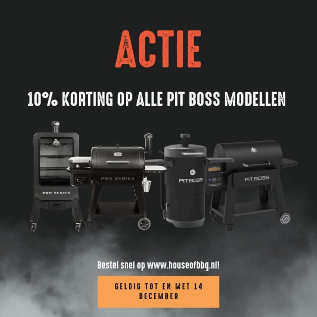 🔥 𝗣𝗶𝘁 𝗕𝗼𝘀𝘀 𝗕𝗕𝗤’𝘀 𝗻𝘂 𝗶𝗻 𝗱𝗲 𝗮𝗮𝗻𝗯𝗶𝗲𝗱𝗶𝗻𝗴 🔥

Pit Boss staat bekend om barbecues die tegen een stootje kunnen. Massieve bouw, ruime grills, stabiele temperatuur en genoeg vermogen om low & slow én heet grillen zonder moeite te combineren. 

Het zijn barbecues voor mensen die graag veel tegelijk bereiden, de ruimte willen hebben en een apparaat zoeken dat gewoon altijd doet wat je vraagt.

Daarom is dit een mooi moment om in te stappen, want alle Pit Boss modellen staan nu met 10 procent korting in de winkel en webshop. 💥

𝗘𝗲𝗻 𝘃𝗮𝗻 𝗱𝗲 𝗼𝗽𝘃𝗮𝗹𝗹𝗲𝗻𝗱𝗲 𝗱𝗲𝗮𝗹𝘀: 
De Pit Boss Pellet Grill Competition Series 1600 is tijdelijk afgeprijsd van 1599 euro naar 1439,10 euro. 

Een flinke pellet grill met plek voor grote stukken vlees, meerdere gangen of koken voor een groep vrienden. 🔥🍖

De actie loopt tot en met 14 december. Bestellen kan via houseofbbq.nl of in de winkel.